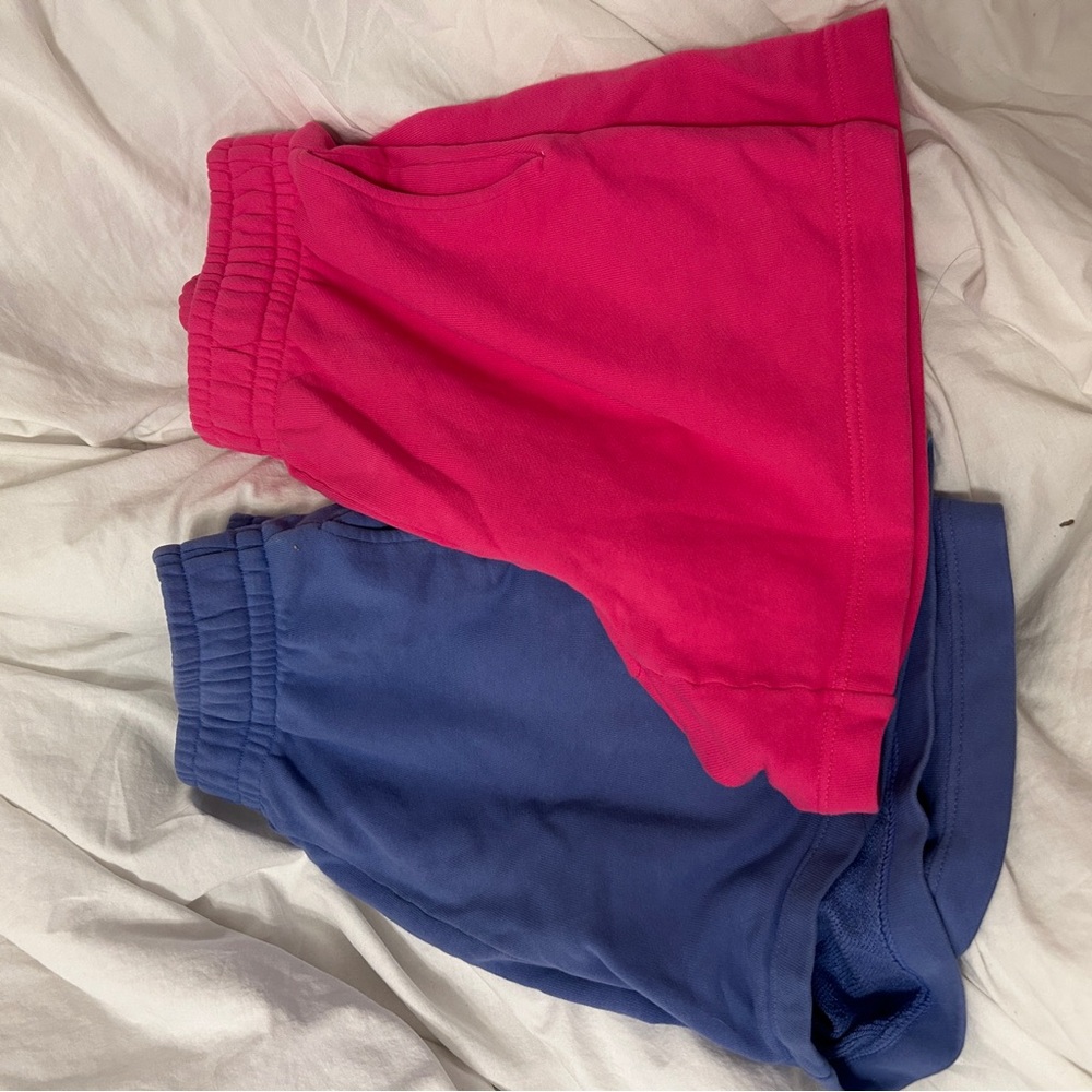 Aritzia Women's Comfy Shorts - Pink and Blue